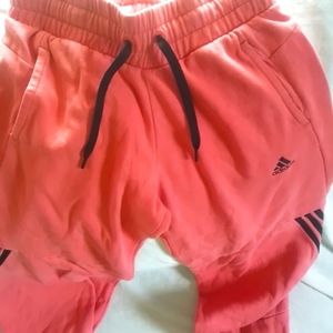 Women's pink Adidas joggers sweatpants size medium